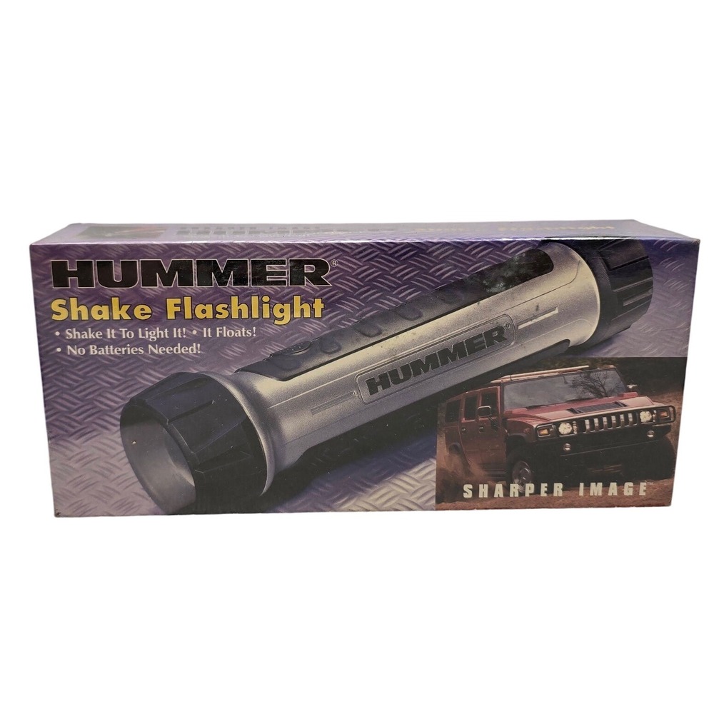 Sharper Image Hummer Shake Flashlight Battery Free Floating LED Red Black H2 OS